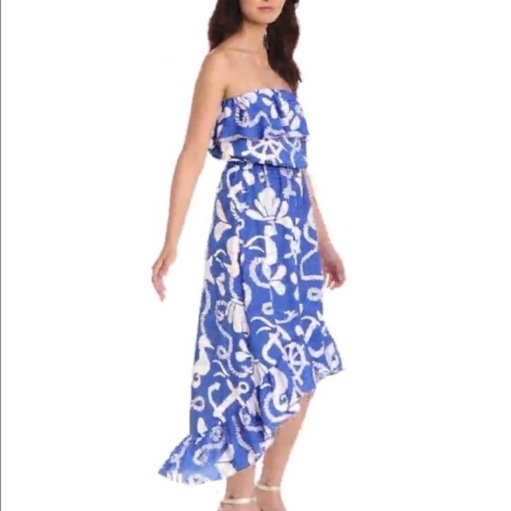 Blue and white pattern hi-lo Lilly Pulitzer dress